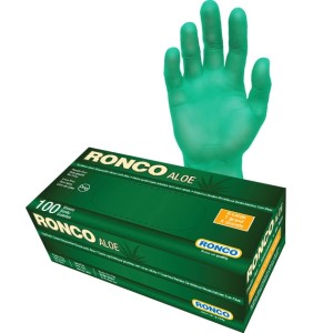 RONCO Aloe Synthetic Green Disposable Glove Powder Free X-Large 100x10